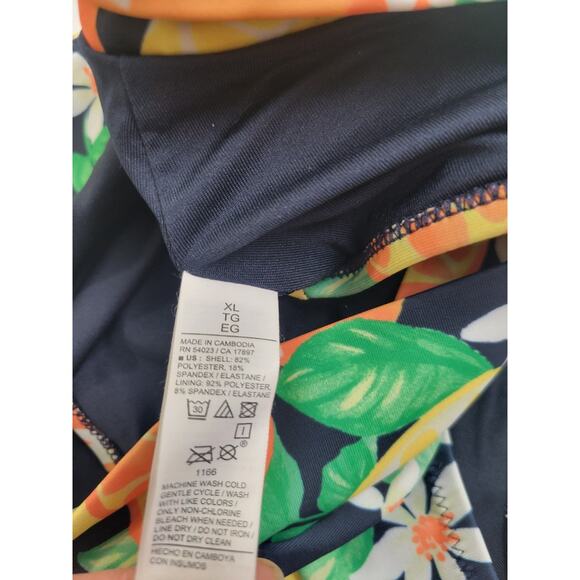 Old Navy Yellow Orange Citrus 2-Piece Bathing Suit Swim Swimsuit Women's Size XL - Picture 11 of 16